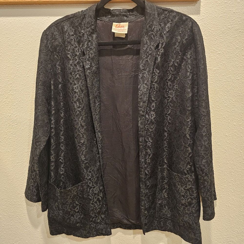 Eber San Francisco Vintage Lace Cardigan/ Jacket Sz M
